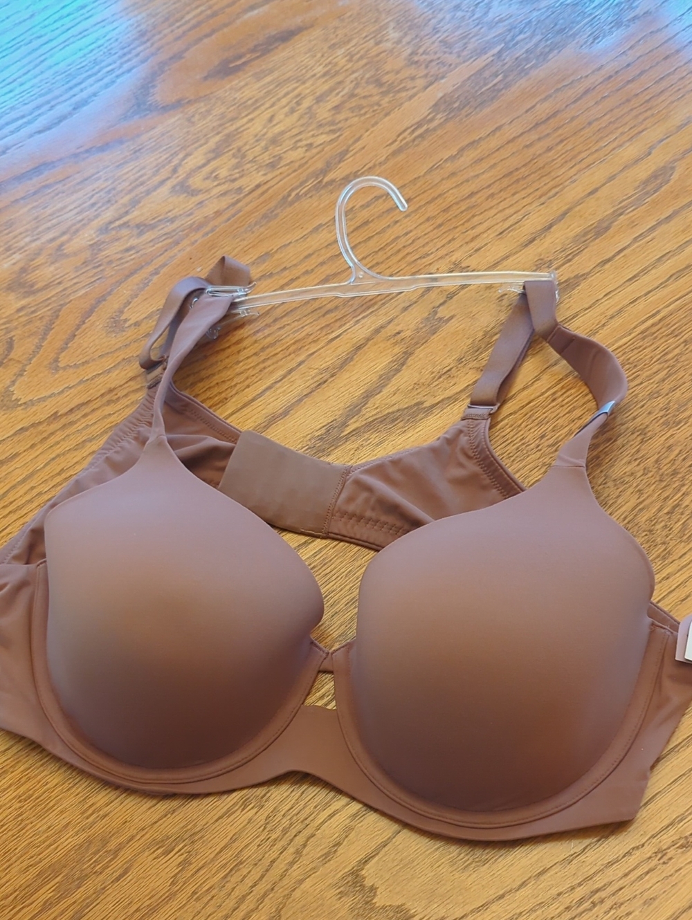Ambrielle Smooth Molded T-Shirt Bra — Mauve Brown